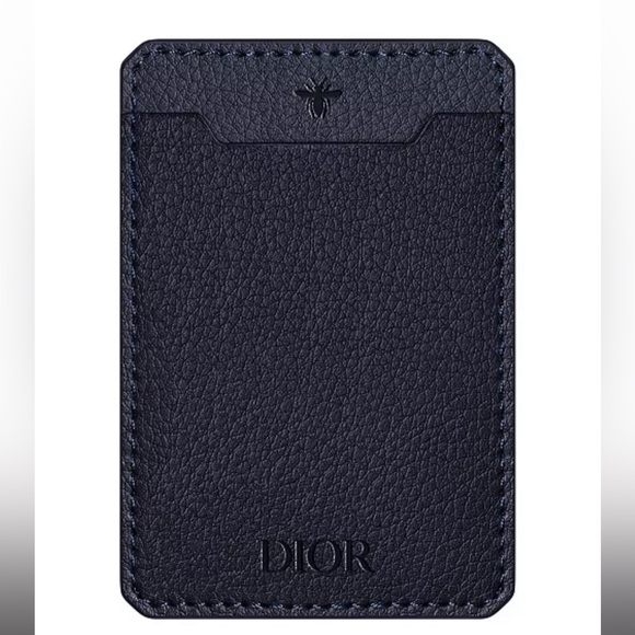 NIB Dior Navy Blue Card Holder - Picture 1 of 4